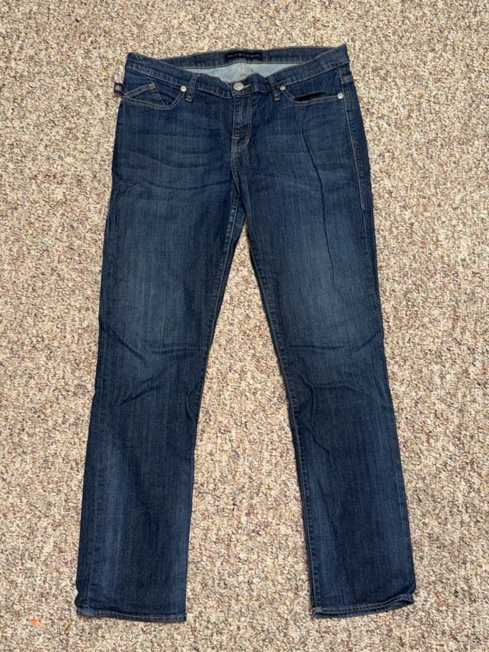Women's size 14 jeans Rock & Republic‎ Blue Denim Jeans with Stitching Berlin